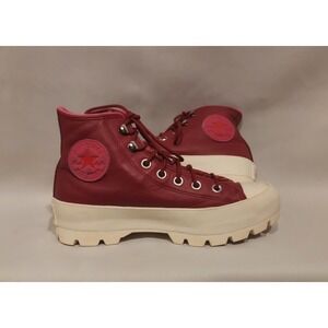 Converse Womens Brick Red Gore-Tex Lugged Waterproof Leather Sneakers Size 7